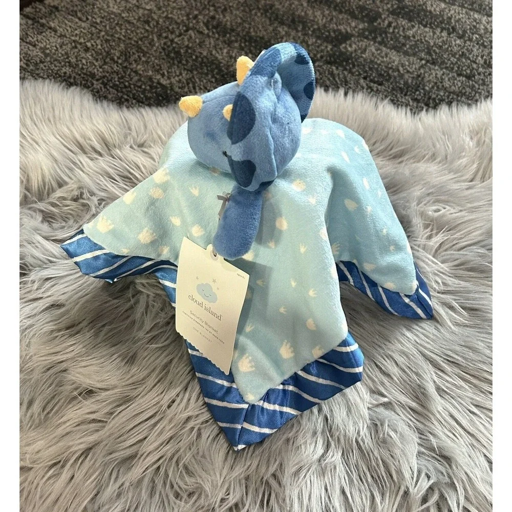 Cloud‎ Island Lovey Dinosaur Security Blanket Soother Target Satin Trim